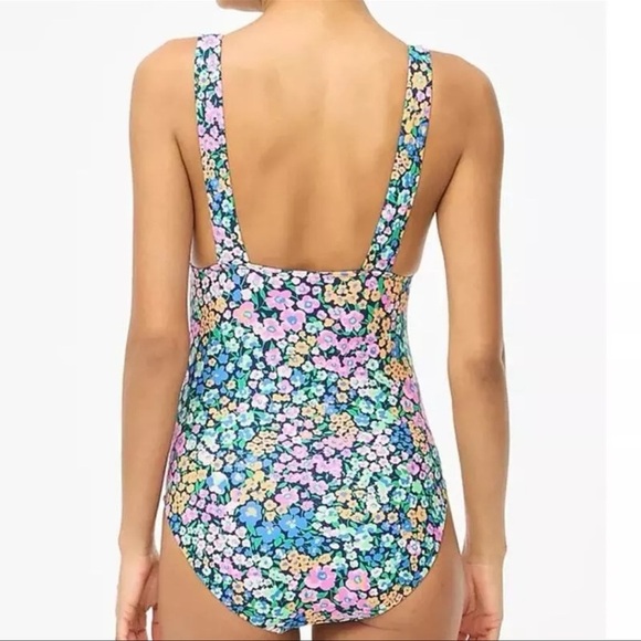 J. Crew Factory one-piece swimsuit in Antique Navy Multi - Picture 2 of 9